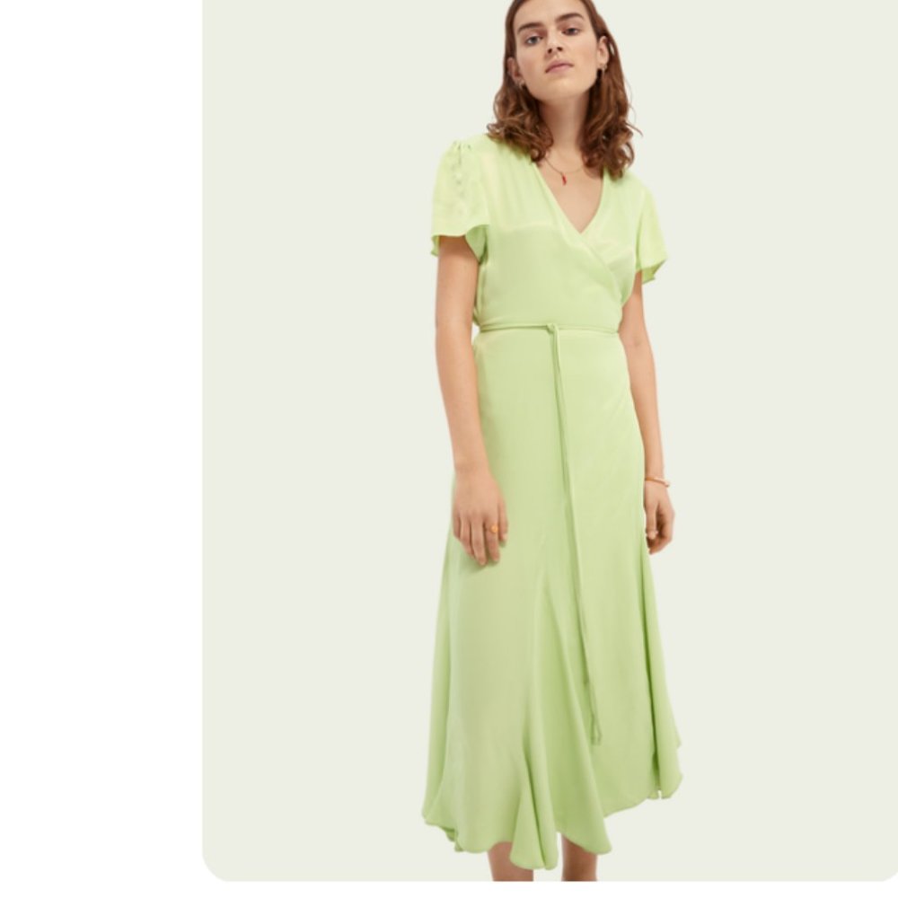 Scotch & Soda Chic Summer Wrap Midi Dress